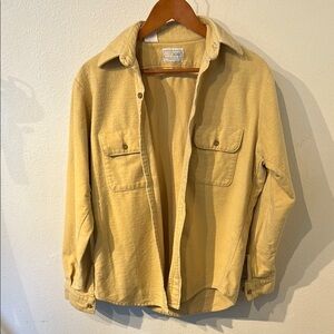 VTG 100% cotton pale yellow Button down Shirt